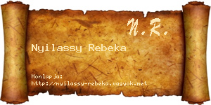 Nyilassy Rebeka névjegykártya